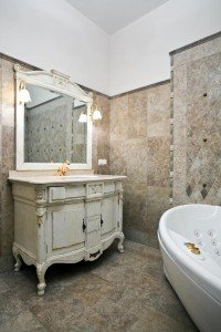 Interior of luxury bathroom